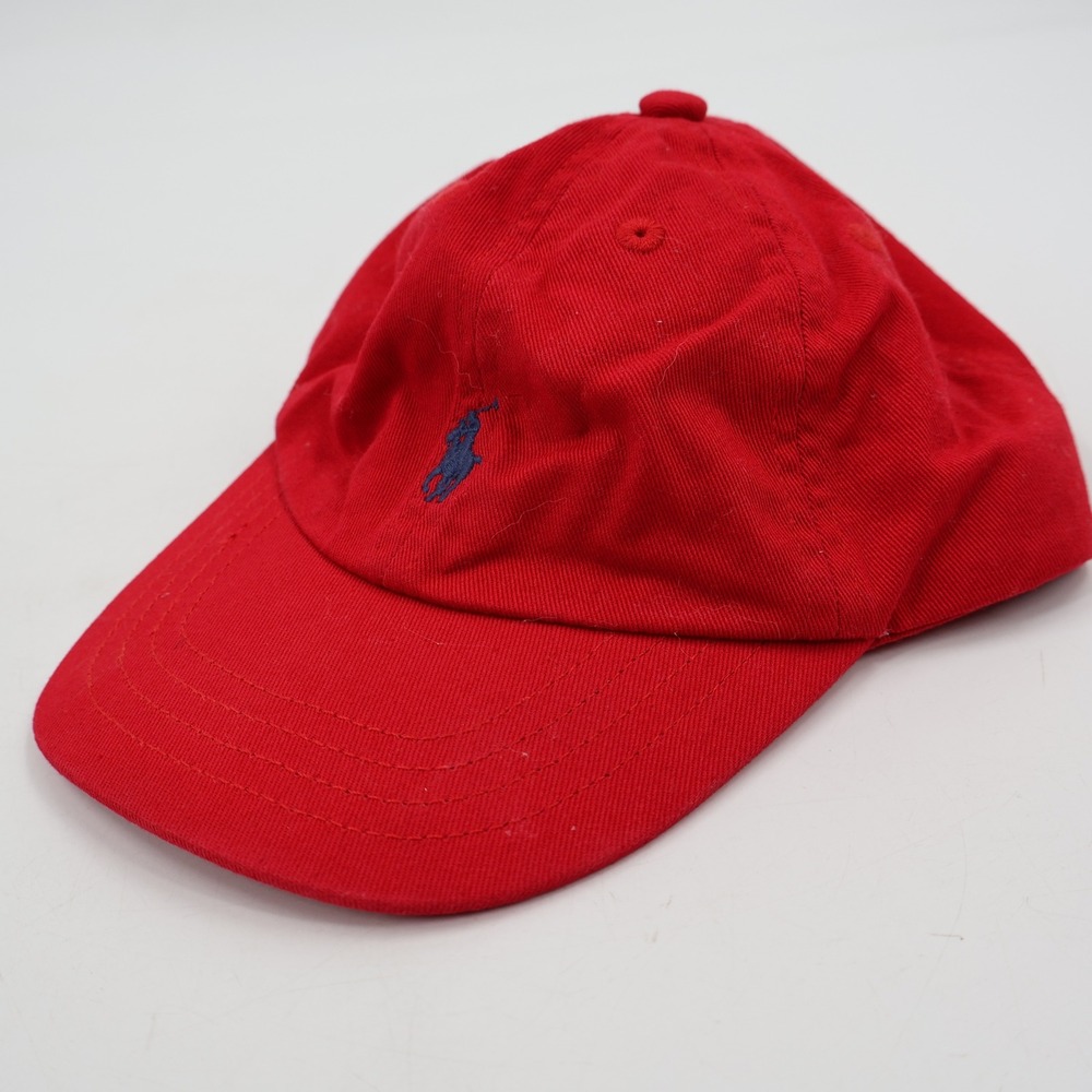 Polo Ralph Lauren Baseball Cap Toddler Boys 2T-4T Red Embroidered Pony Hat